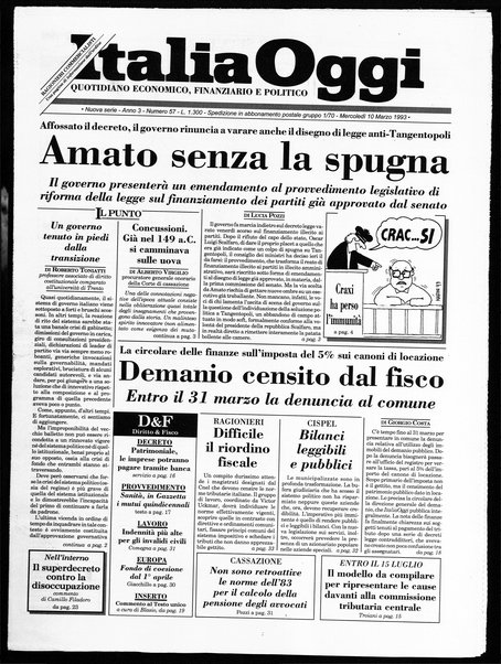 Italia oggi : quotidiano di economia finanza e politica